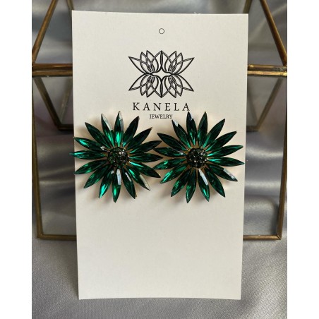 Обеци “Green Flowers”