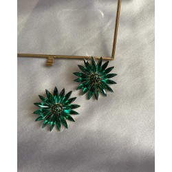 Обеци “Green Flowers”